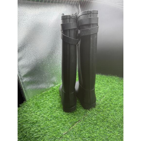 Hunter- Tall Rain Boots- Black- Size 6W - Picture 5 of 10